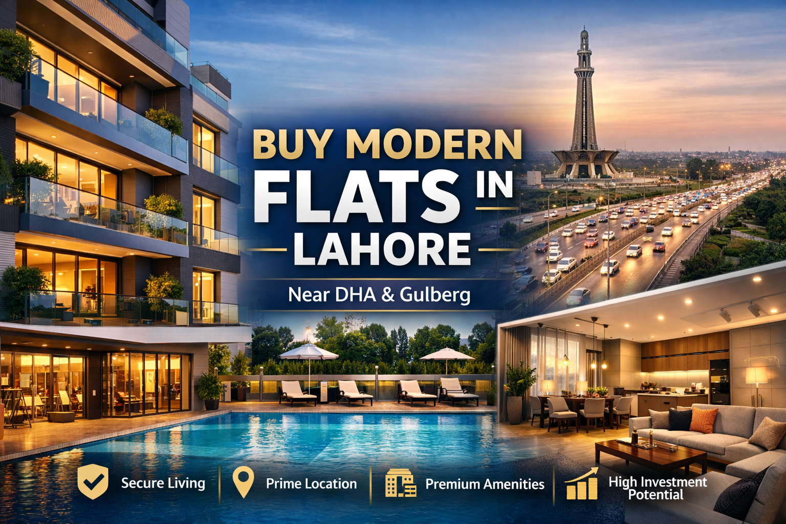 Buy Modern Flats in Lahore Near DHA & Gulberg