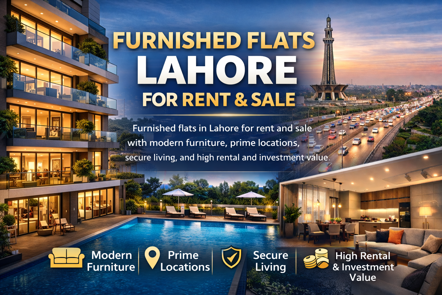 Furnished Flats in Lahore for Rent & Sale