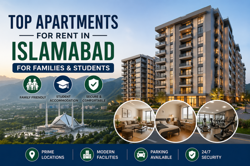 Top Apartments for Rent in Islamabad for Families & Students