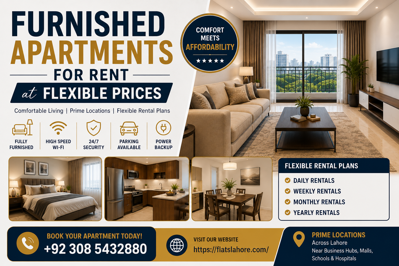 Furnished Apartments For Rent at Flexible Prices give me pick genrater