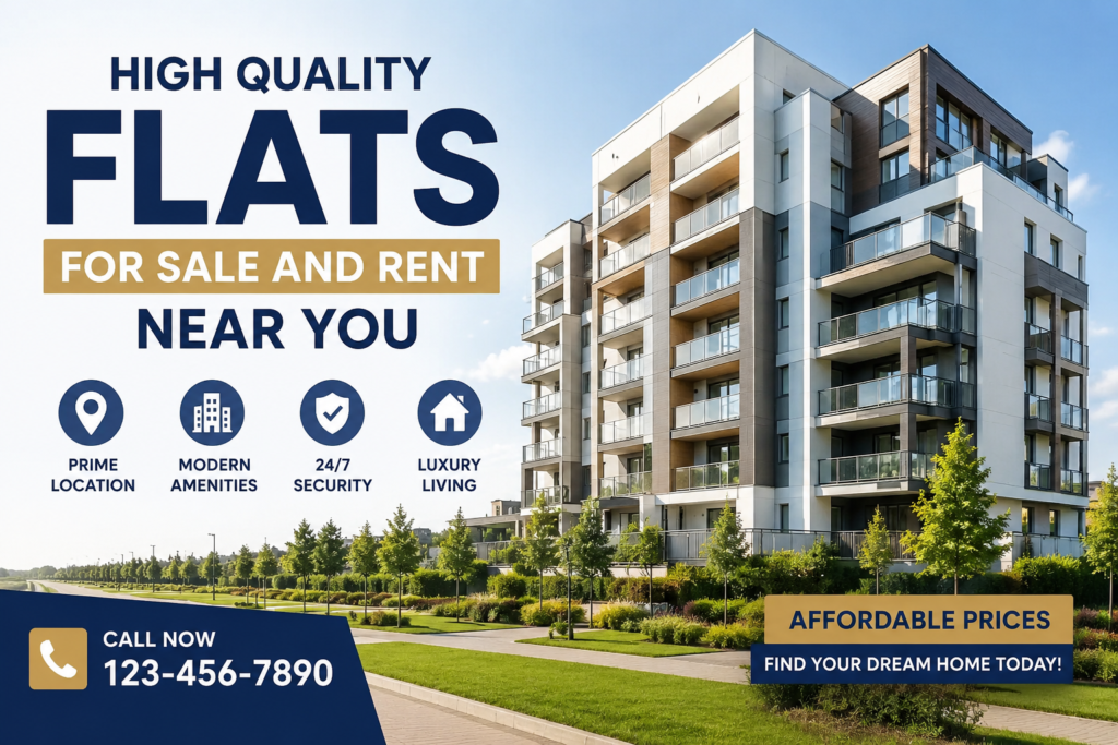 High Quality Flats for Sale and Rent Near You