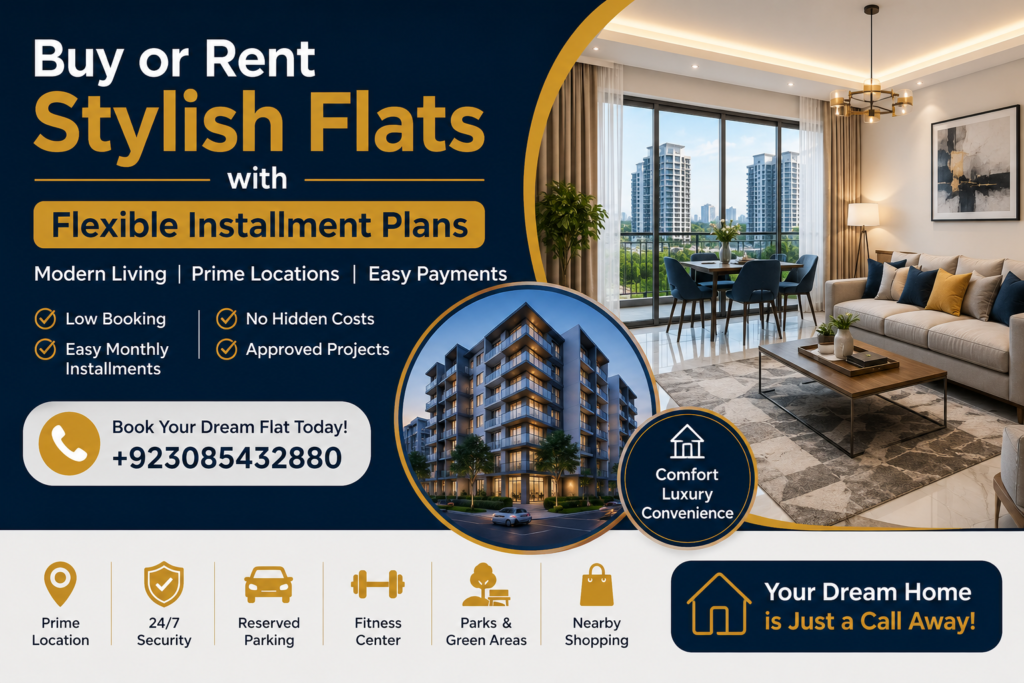 Buy or Rent Stylish Flats with Flexible Installment Plans