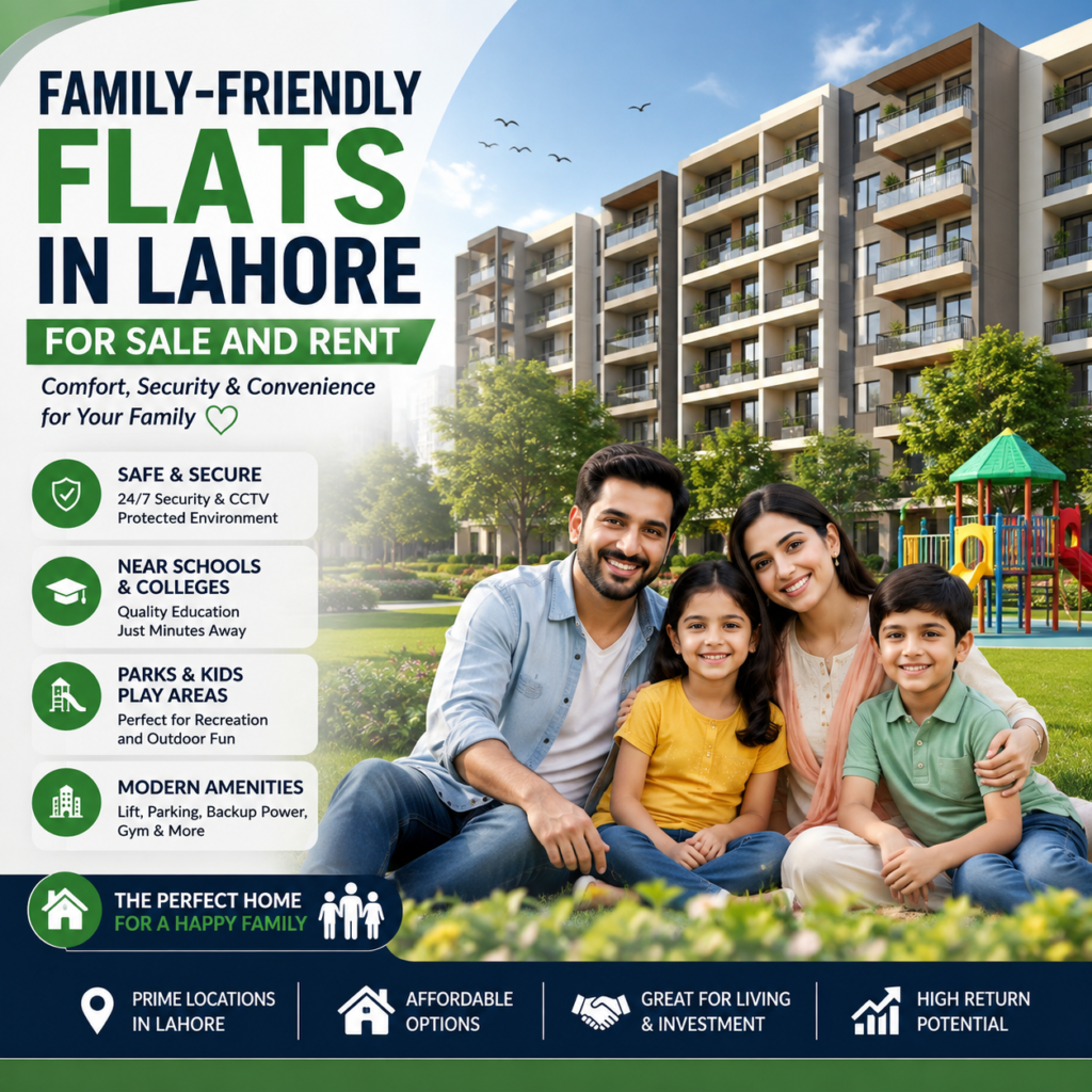 Family-Friendly Flats in Lahore for Sale and Rent