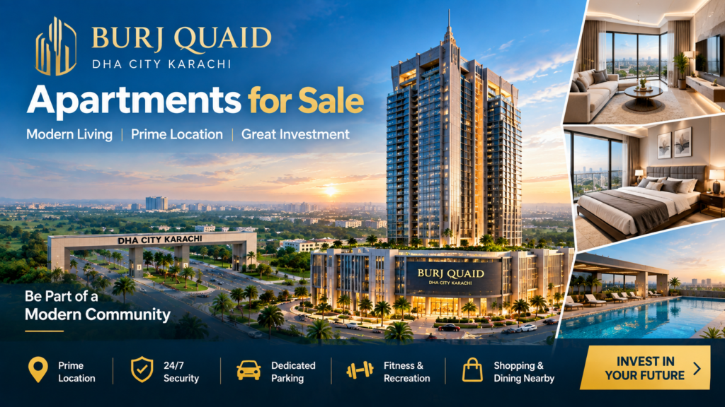Burj Quaid DHA City Karachi Apartments for Sale